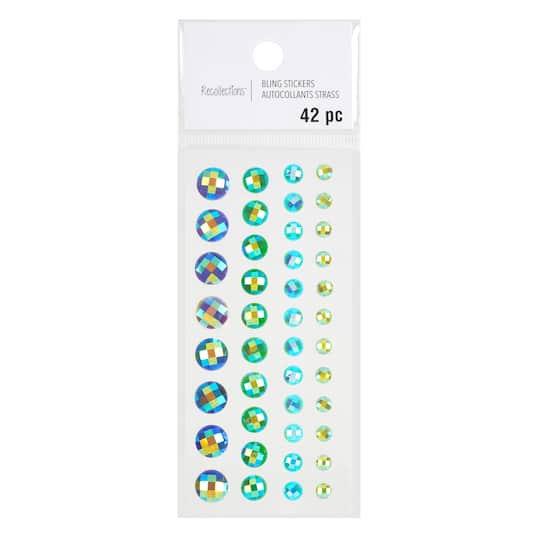 Blue Iridescent Gem Bling Stickers By Recollections™